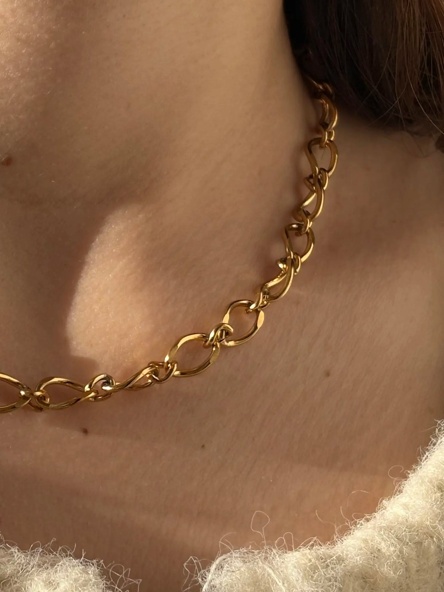Collier chaîne maille cordage - charms personnalisables